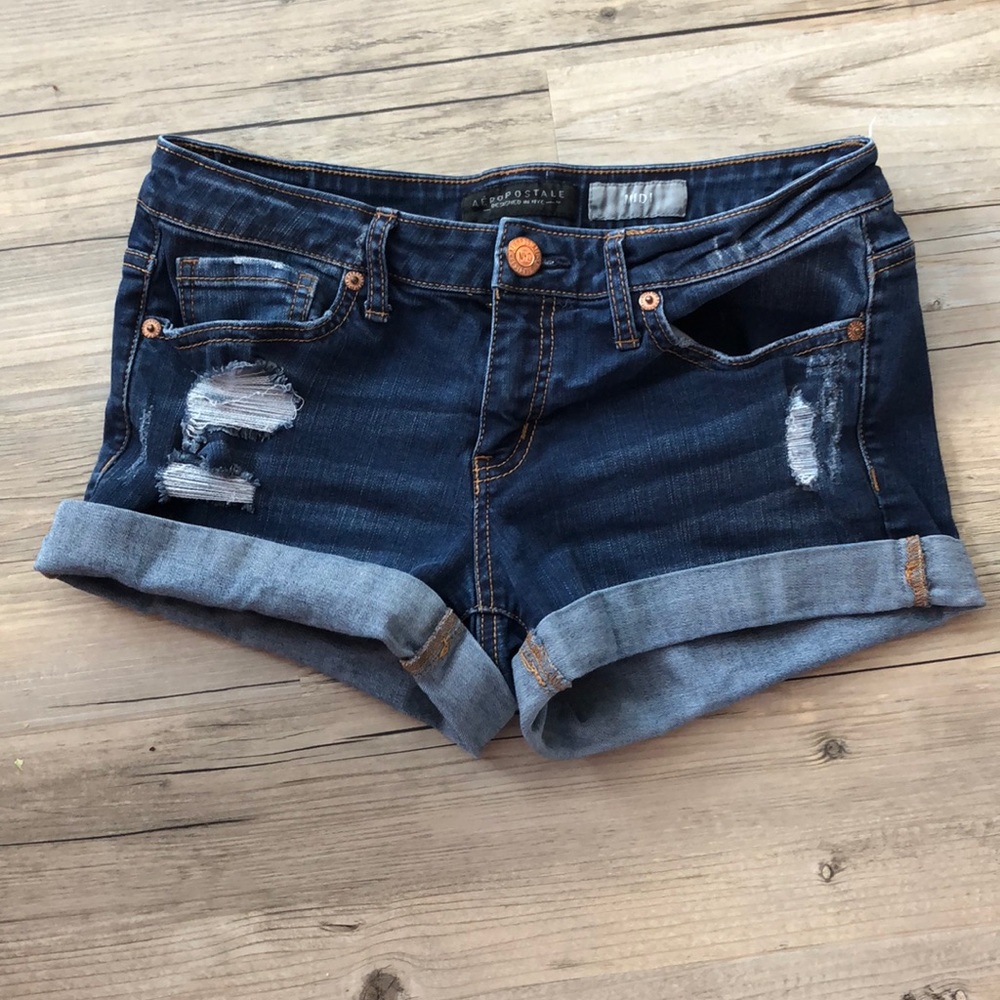 Aeropostale Midi Denim Shorts